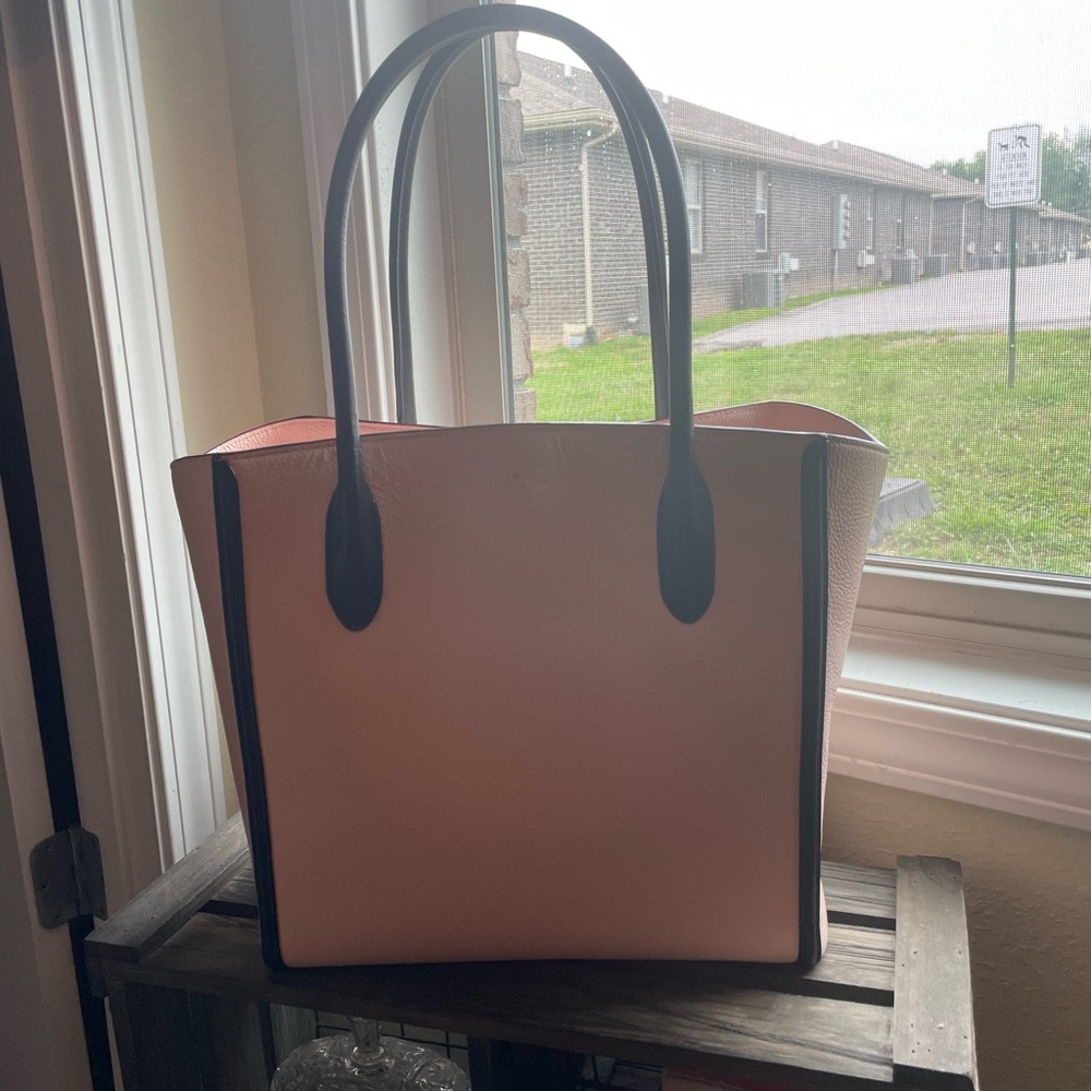 Kate Spade pink and black tote bag